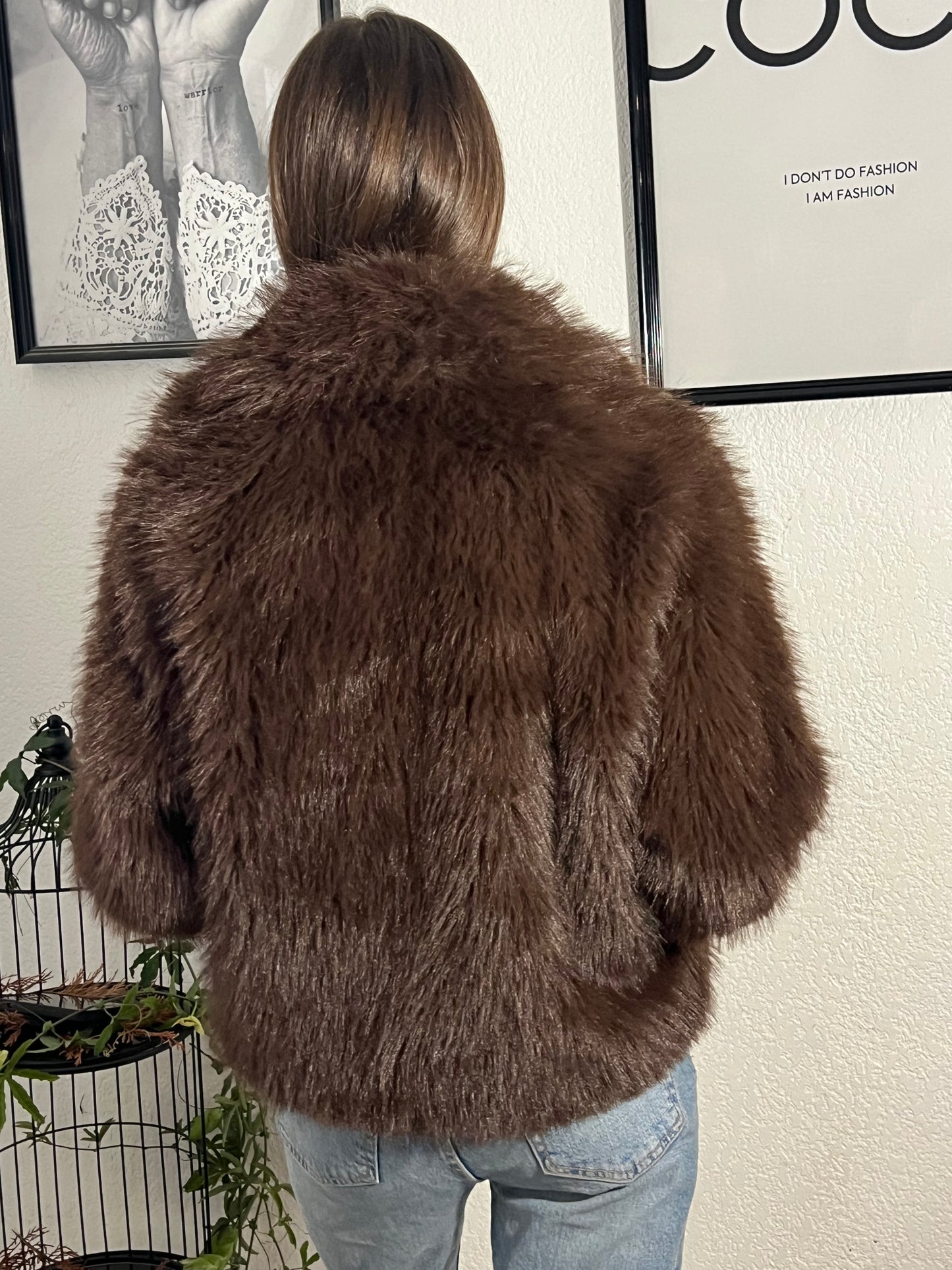 🐻 Veste Fausse Fourrure Choco