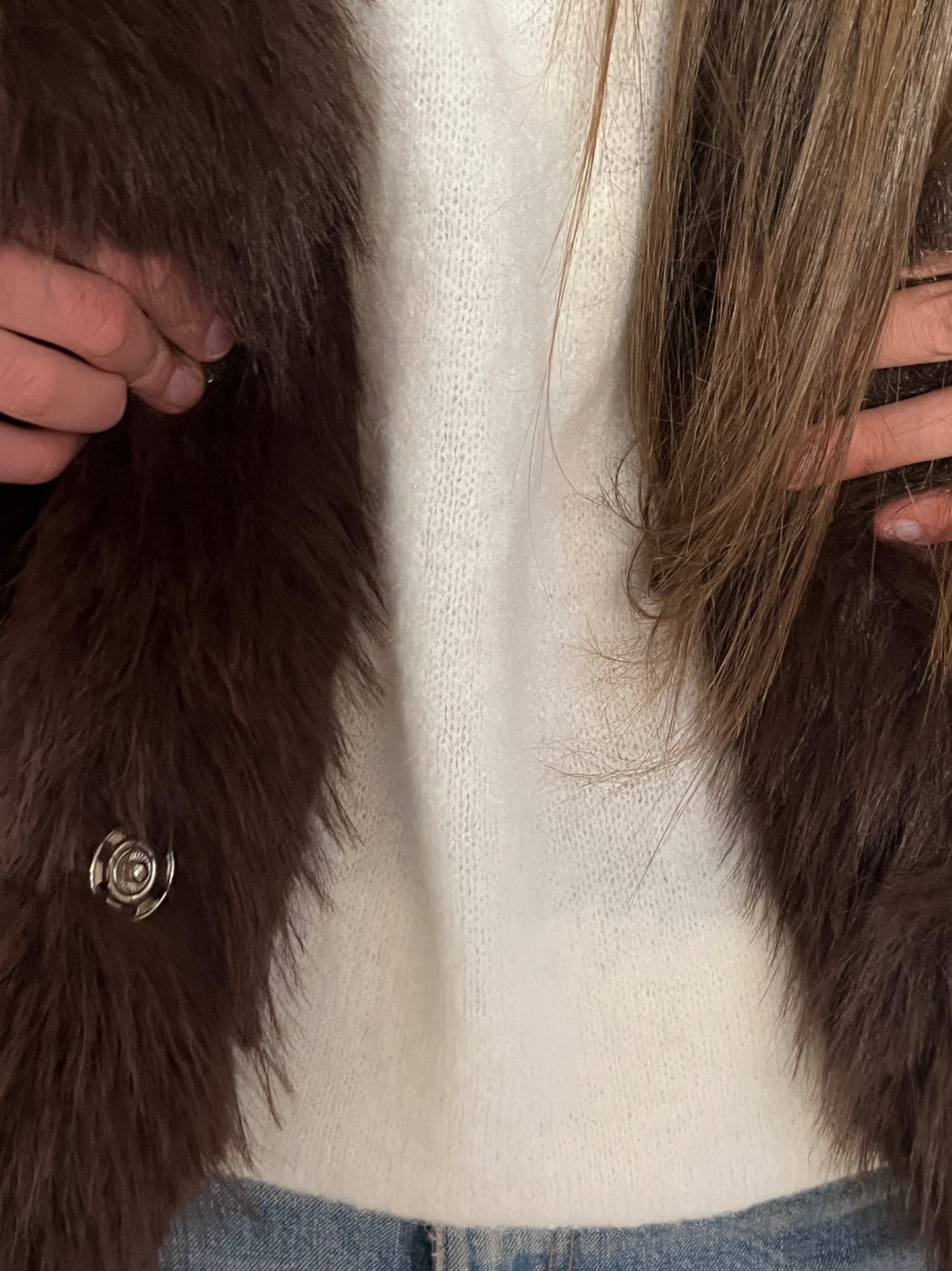 🐻 Veste Fausse Fourrure Choco